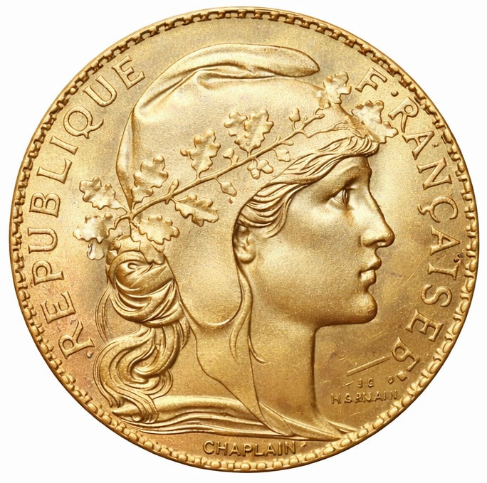 20 Francs Or – « Marianne, Coq » 900‰